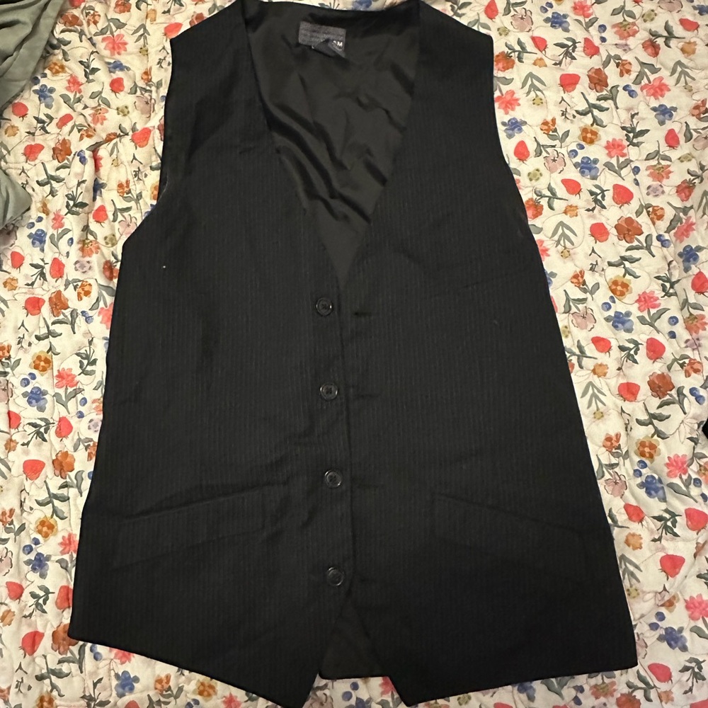 H&M sleeveless vest black and grey striped